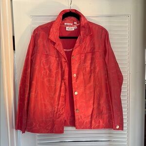 Denim&Co Strawberry Shirt Jacket and Matching Tank